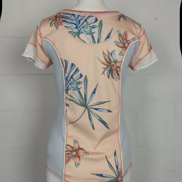 We The Free Peach & Blue Tropical T-Shirt - Picture 5 of 5